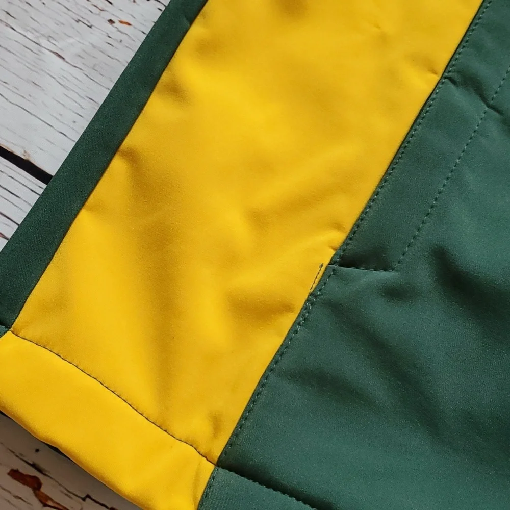 🆕️ MLB OAKLAND A's FLEECE COACH JACKET ON FIELD SOFT SHELL 💚💛
